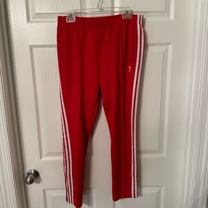 Nice red Adidas track pants!!